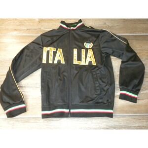 Naqi Italia Track Jacket Mens S Black Italian Retro Warm Up Bloke Core Soccer